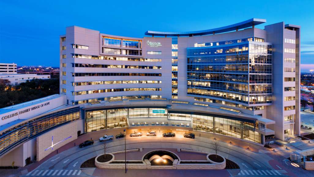 Arial view of an outpatient medical building