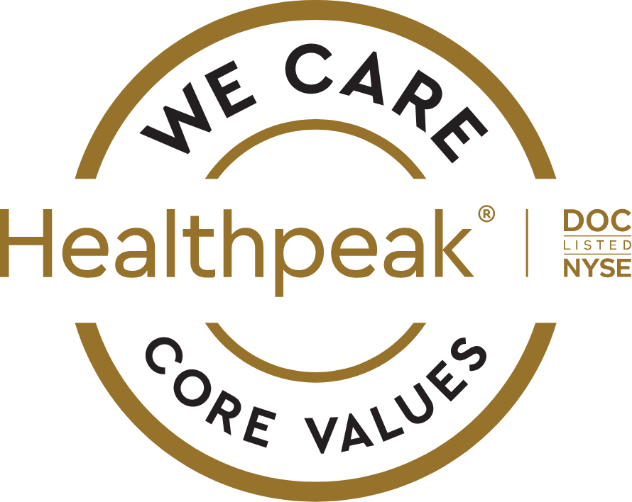We Care Core Values, Healthpeak  DOC Listed NYSE logo