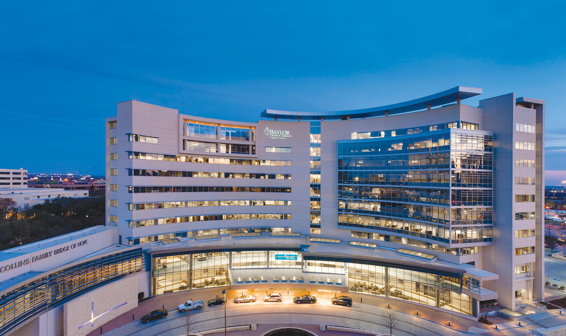 Arial view of an outpatient medical building